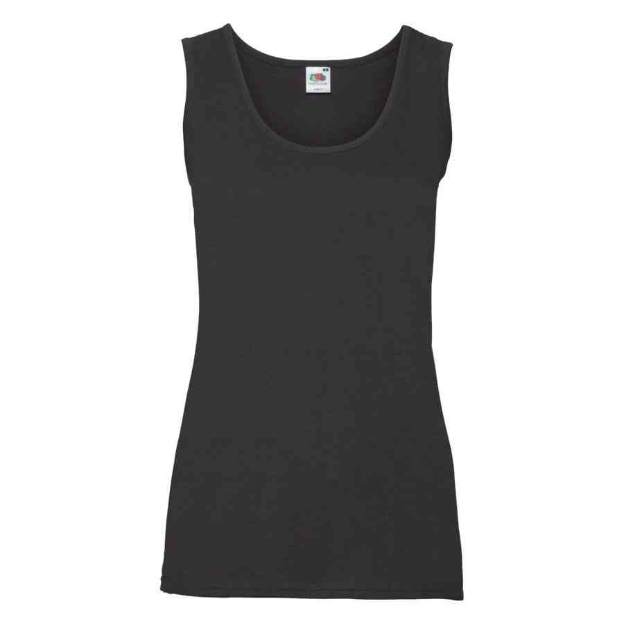 Майка женская &quot;Lady-Fit Valueweight Vest&quot;, черный,XS, 97% хлопок,3%полиэстер, 165 г/м2
