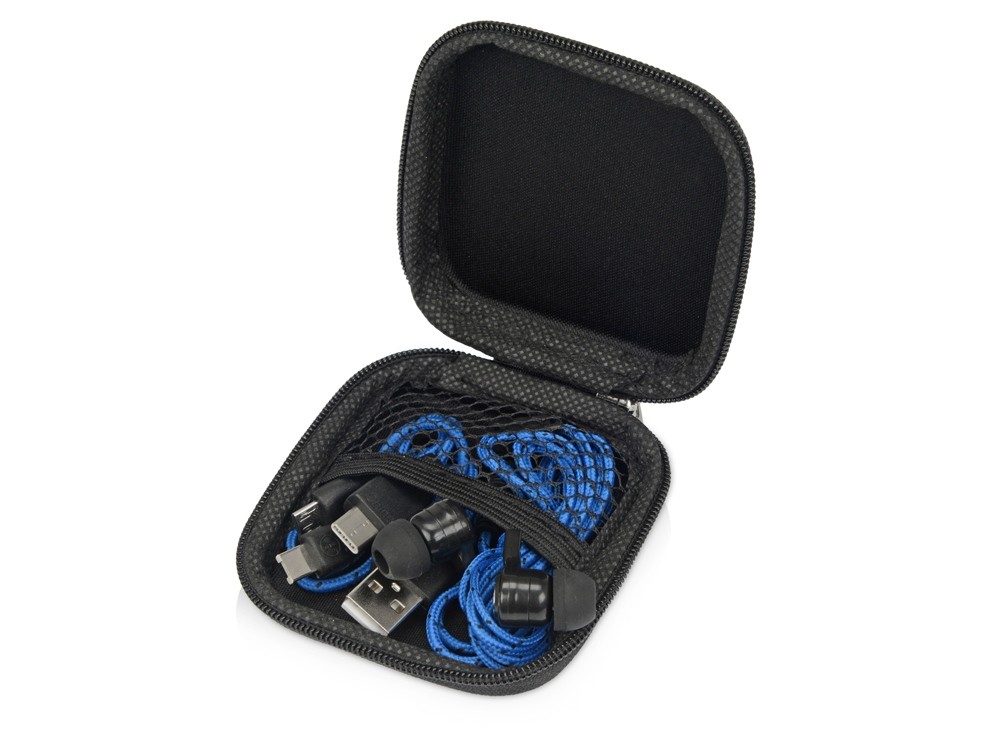 Набор «In motion» с наушниками и зарядным кабелем 3 в 1 Набор «In motion» с наушниками и зарядным кабелем 3 в 1