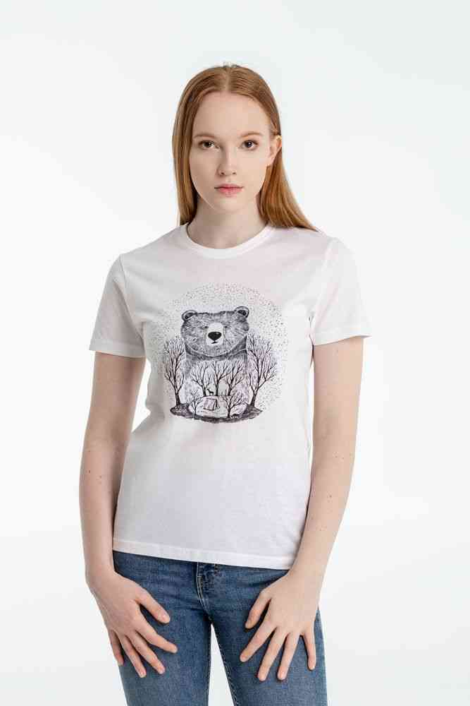 Футболка женская Bear, белая Футболка женская Bear, белая