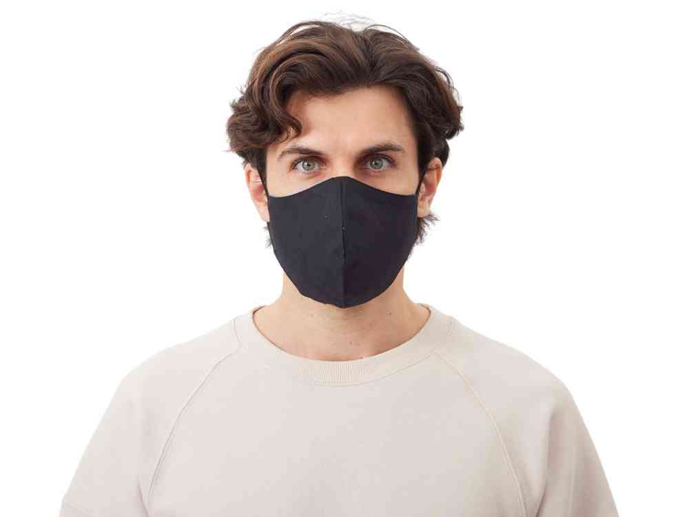 Маска для лица многоразовая из хлопка, анатомической формы