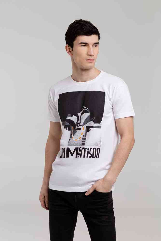 Футболка «Меламед. Jim Morrison», белая Футболка «Меламед. Jim Morrison», белая