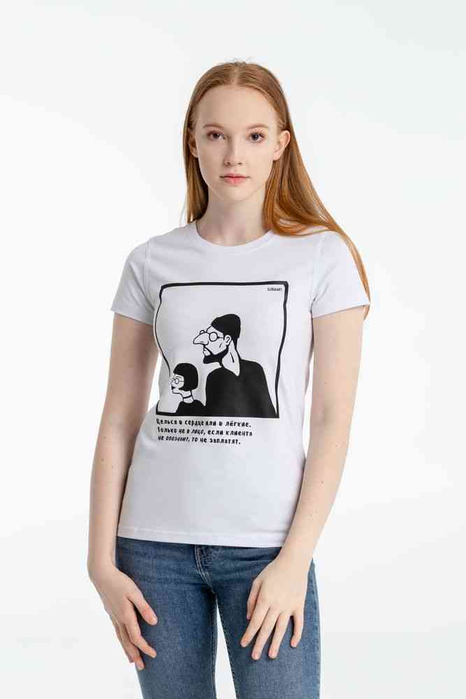 Футболка женская «Леон», белая, ver.2 Футболка женская «Леон», белая, ver.2