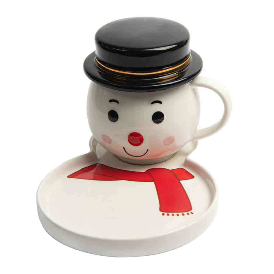Чайная пара СНЕГОВИК с крышкой Чайная пара СНЕГОВИК с крышкой
