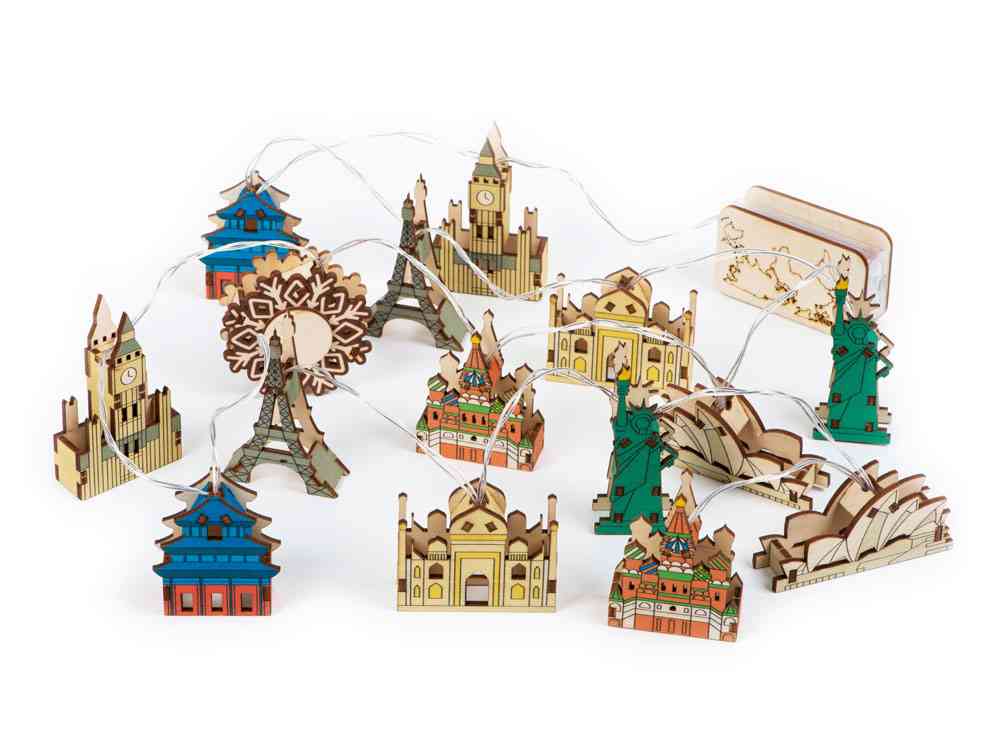 Ёлочная гирлянда «Достопримечательности мира» Ёлочная гирлянда «Достопримечательности мира»