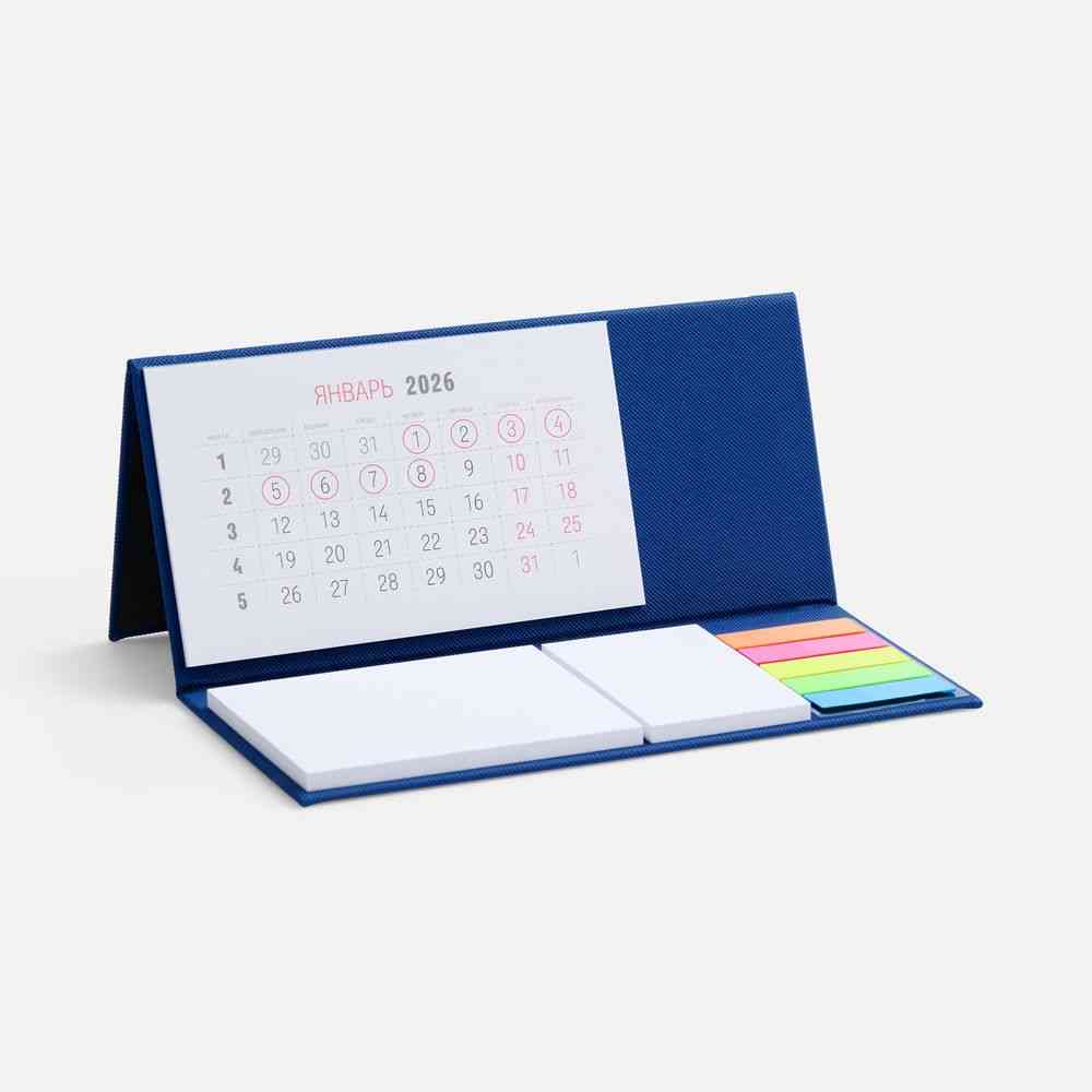 Календарь настольный Grade, синий Календарь настольный Grade, синий
