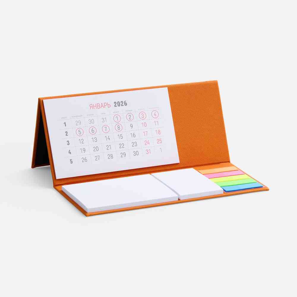Календарь настольный Grade, оранжевый Календарь настольный Grade, оранжевый