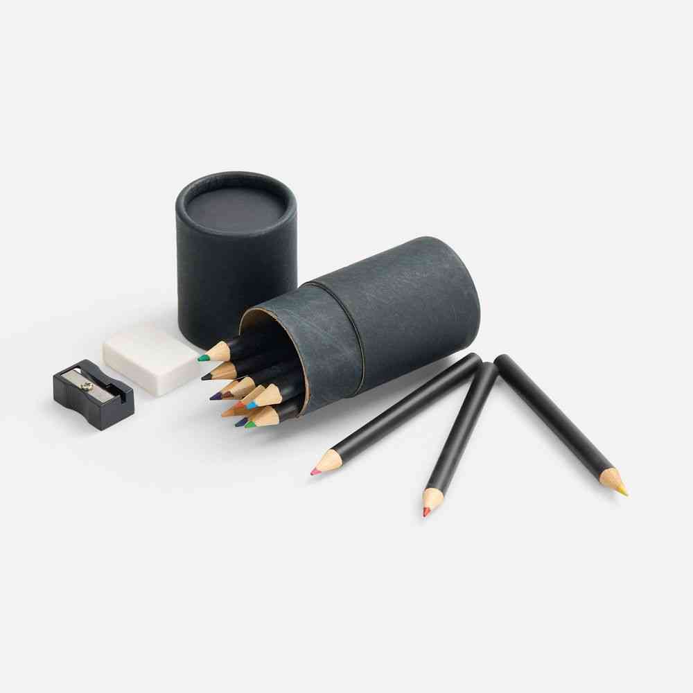 Набор цветных карандашей Pencilvania Tube Plus, черный