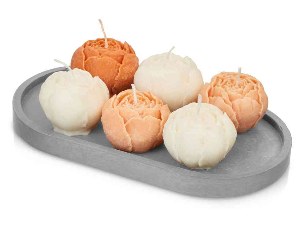 Набор свечей на подставке «Пионы» Набор свечей на подставке «Пионы»