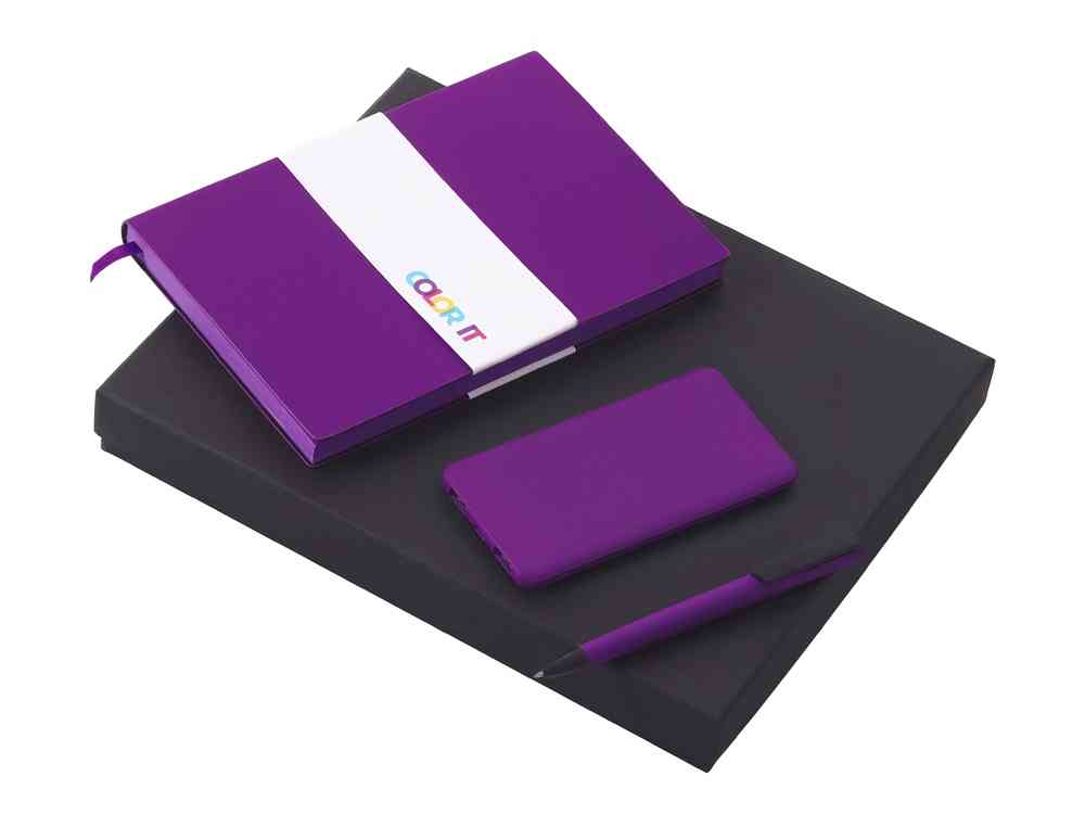 Подарочный набор «COLOR IT» c блокнотом, ручкой и повербанком, 5000 mAh Подарочный набор «COLOR IT» c блокнотом, ручкой и повербанком, 5000 mAh