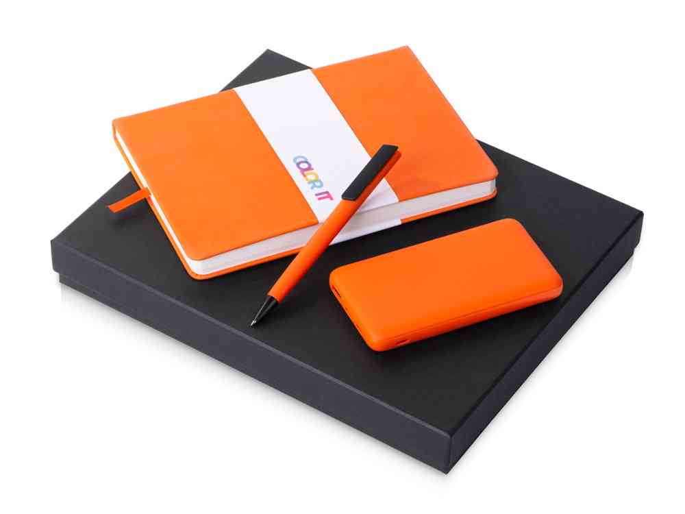 Подарочный набор «COLOR IT» c блокнотом, ручкой и повербанком, 10000 mAh Подарочный набор «COLOR IT» c блокнотом, ручкой и повербанком, 10000 mAh