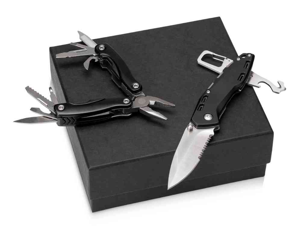 Подарочный набор с мультитулом и ножом «Blacksmith» Подарочный набор с мультитулом и ножом «Blacksmith»