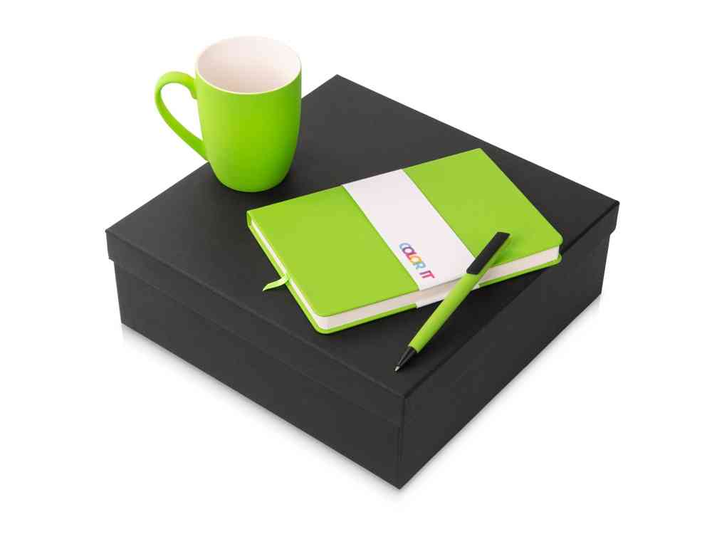 Подарочный набор «COLOR IT» c блокнотом, ручкой и кружкой Подарочный набор «COLOR IT» c блокнотом, ручкой и кружкой