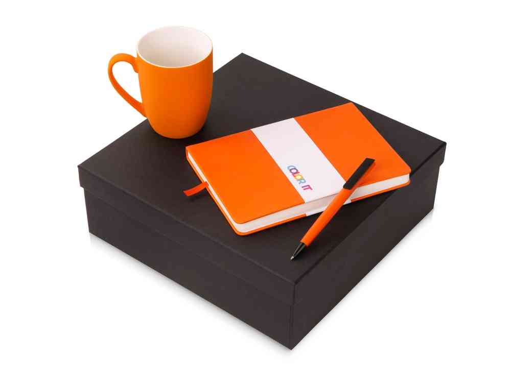 Подарочный набор «COLOR IT» c блокнотом, ручкой и кружкой Подарочный набор «COLOR IT» c блокнотом, ручкой и кружкой