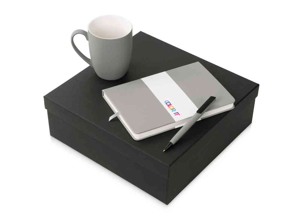 Подарочный набор «COLOR IT» c блокнотом, ручкой и кружкой Подарочный набор «COLOR IT» c блокнотом, ручкой и кружкой