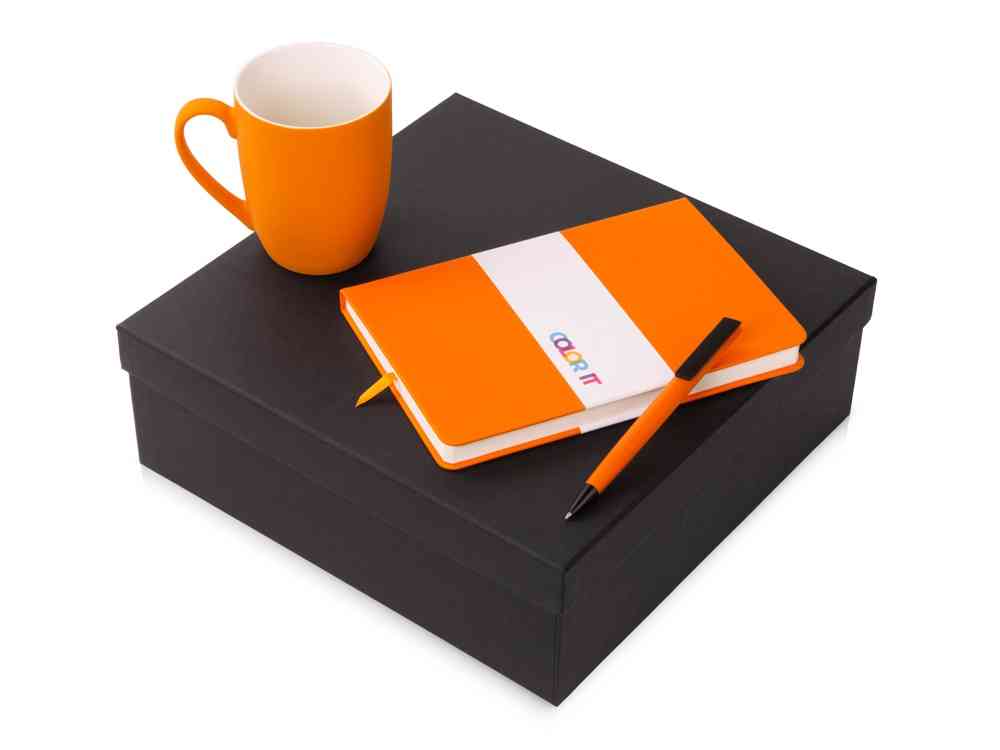 Подарочный набор «COLOR IT» c блокнотом, ручкой и кружкой Подарочный набор «COLOR IT» c блокнотом, ручкой и кружкой