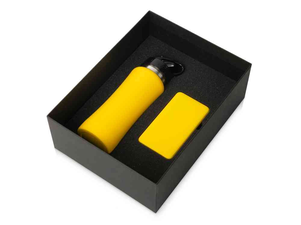 Подарочный набор «COLOR IT» с бутылкой для воды и повербанком Подарочный набор «COLOR IT» с бутылкой для воды и повербанком