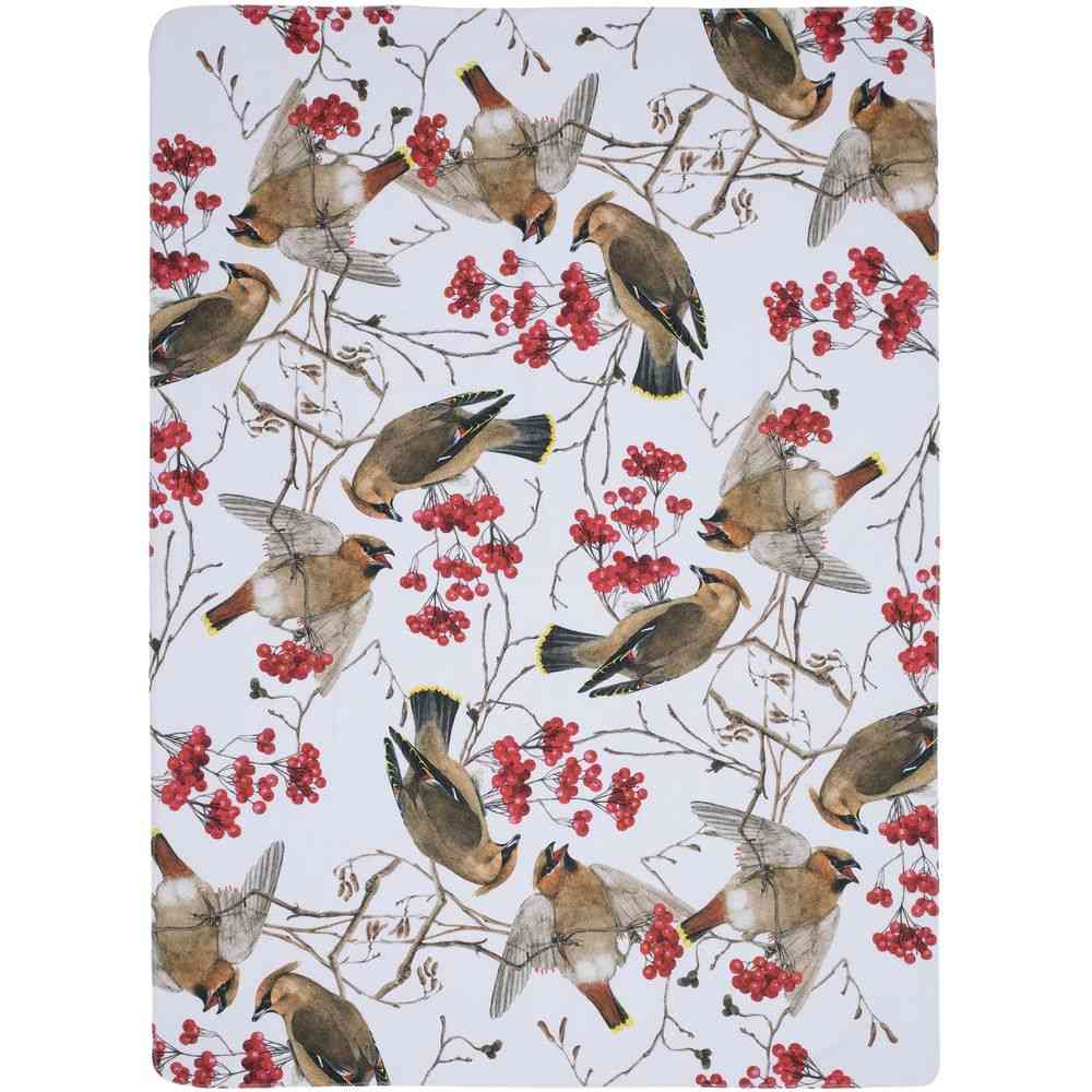 Флисовый плед Winter Bird