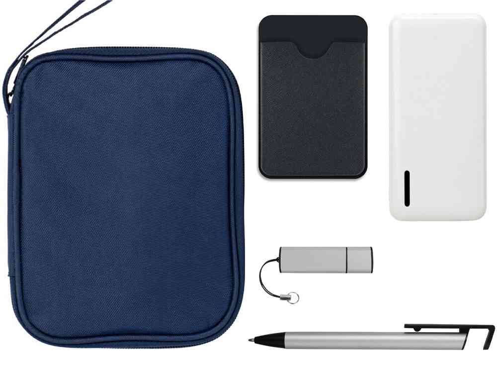 Тревел-набор с флешкой, повербанком и ручкой Тревел-набор с флешкой, повербанком и ручкой