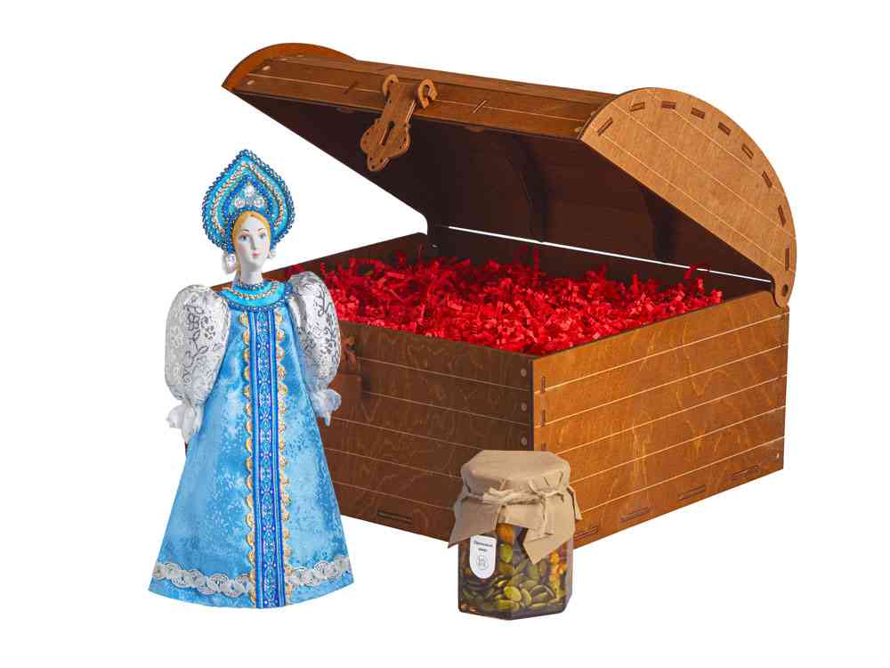 Подарочный набор: кукла фарфоровая, мёд с миксом из орехов Подарочный набор: кукла фарфоровая, мёд с миксом из орехов