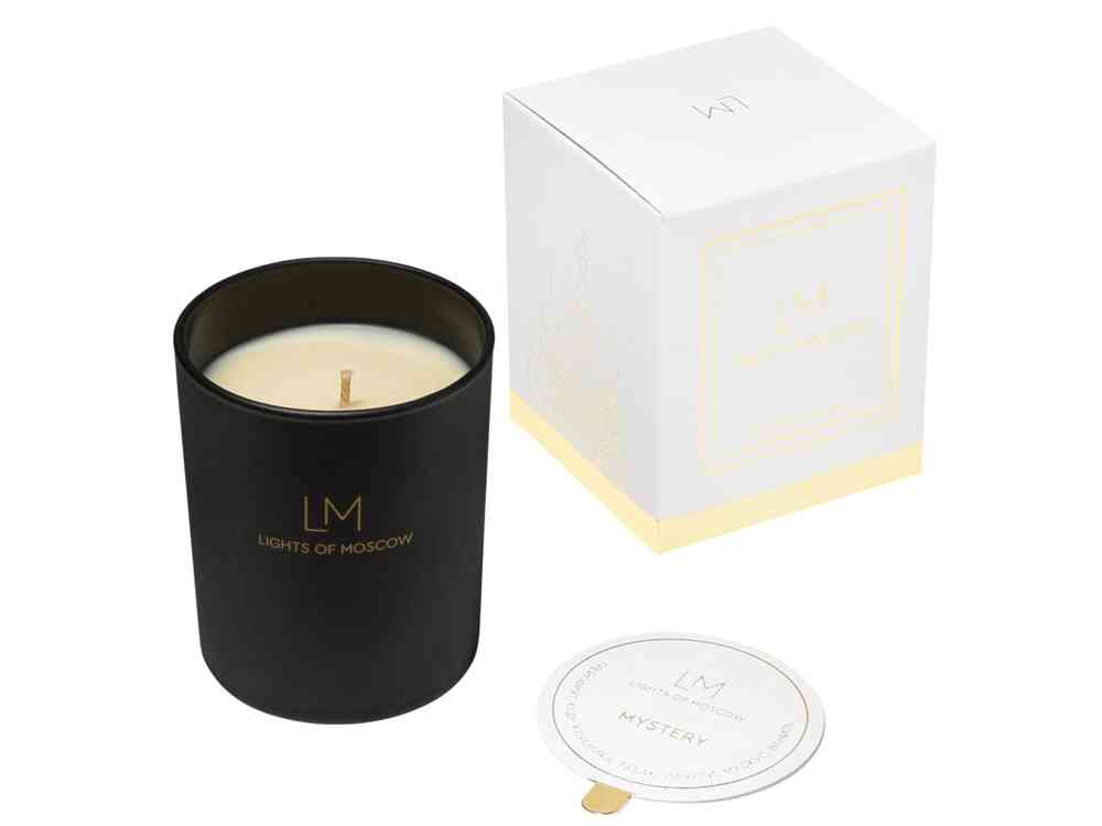 Ароматическая свеча в черном стакане Mystery, коллекция Exclusive, 250 мл Ароматическая свеча в черном стакане Mystery, коллекция Exclusive, 250 мл