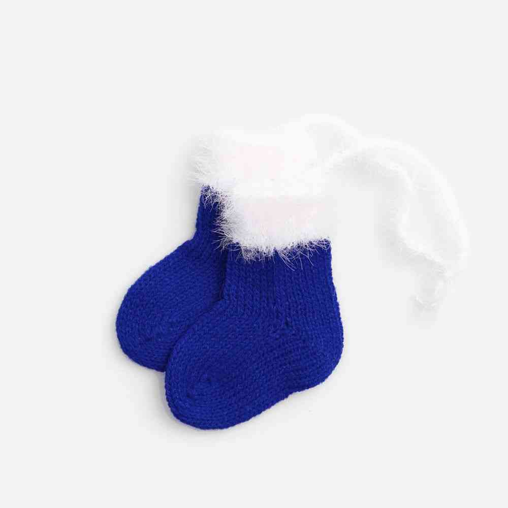 Подвеска на елку «Вьюжка», носочки, синяя Подвеска на елку «Вьюжка», носочки, синяя