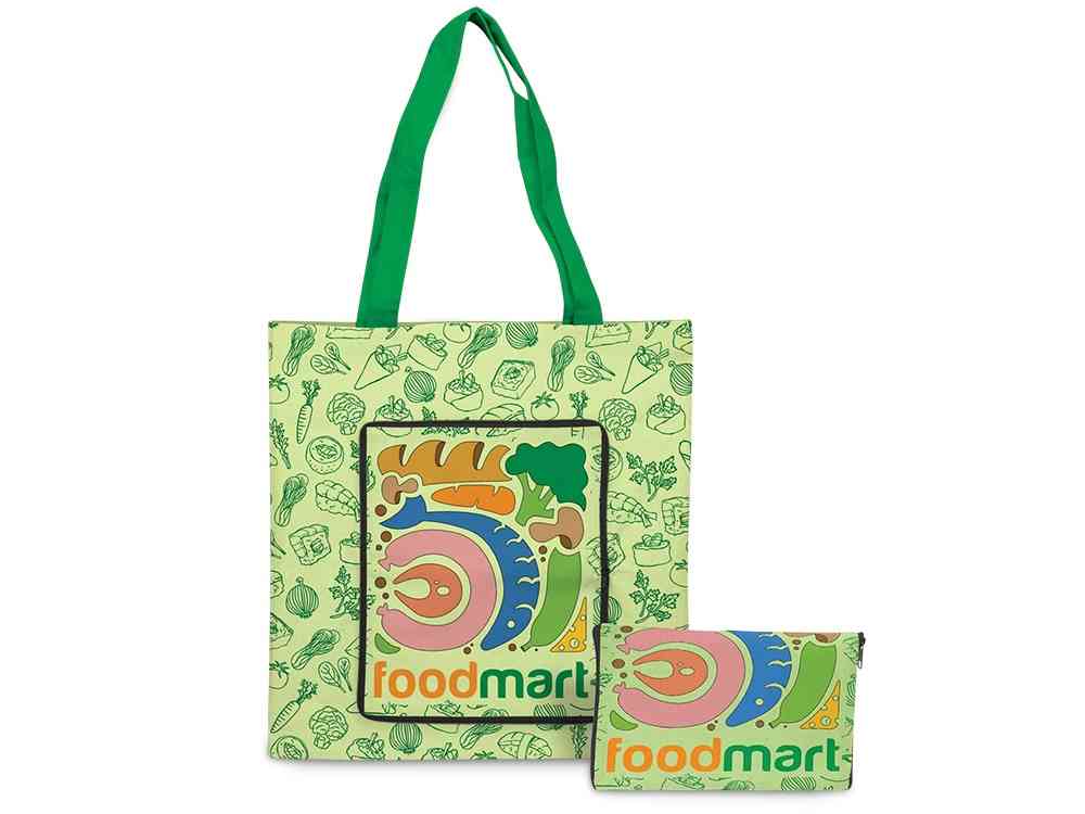 Складная сумка для шопинга с возможностью полноцветной печати Складная сумка для шопинга с возможностью полноцветной печати