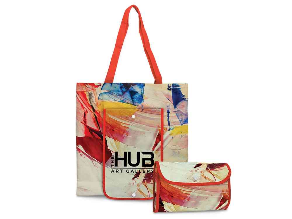 Складная сумка для шопинга с возможностью полноцветной печати Складная сумка для шопинга с возможностью полноцветной печати