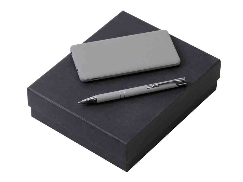 Подарочный набор "Color it" с металлической ручкой и повербанком Подарочный набор "Color it" с металлической ручкой и повербанком