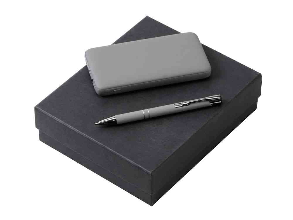 Подарочный набор "Color it" с металлической ручкой и повербанком Подарочный набор "Color it" с металлической ручкой и повербанком