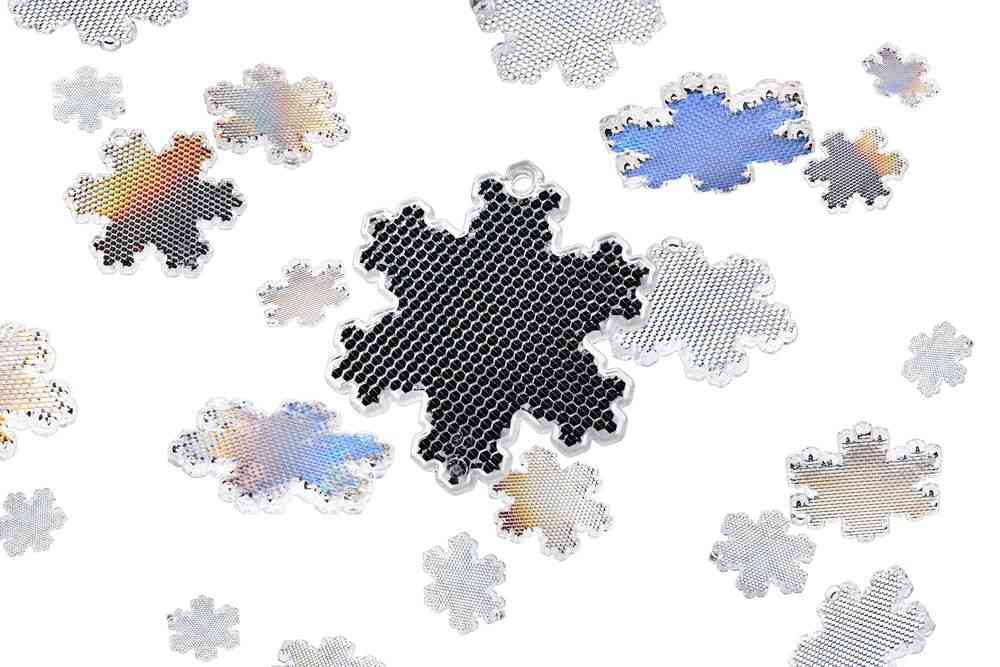 Пешеходный светоотражатель «Снежинка», белый - 2