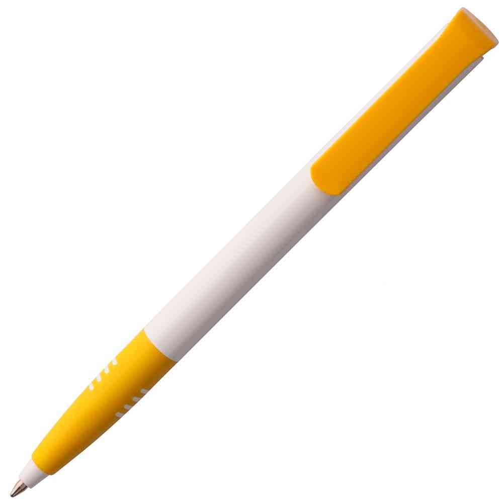 Ручка шариковая Senator Super Soft, белая с желтым - 3