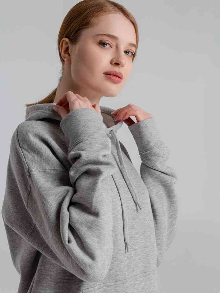 Толстовка с капюшоном Slam 320, серый меланж - 11