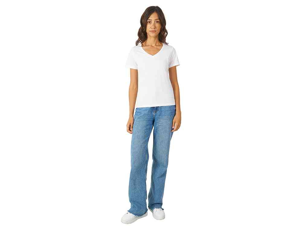 Футболка Heavy Super Club женская с V-образным вырезом - 4