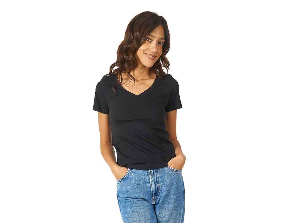 Футболка Heavy Super Club женская с V-образным вырезом - 2