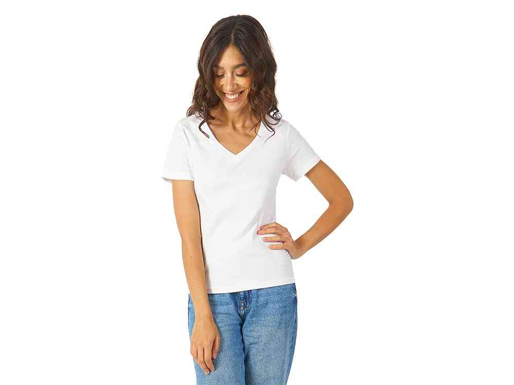 Футболка Heavy Super Club женская с V-образным вырезом - 2