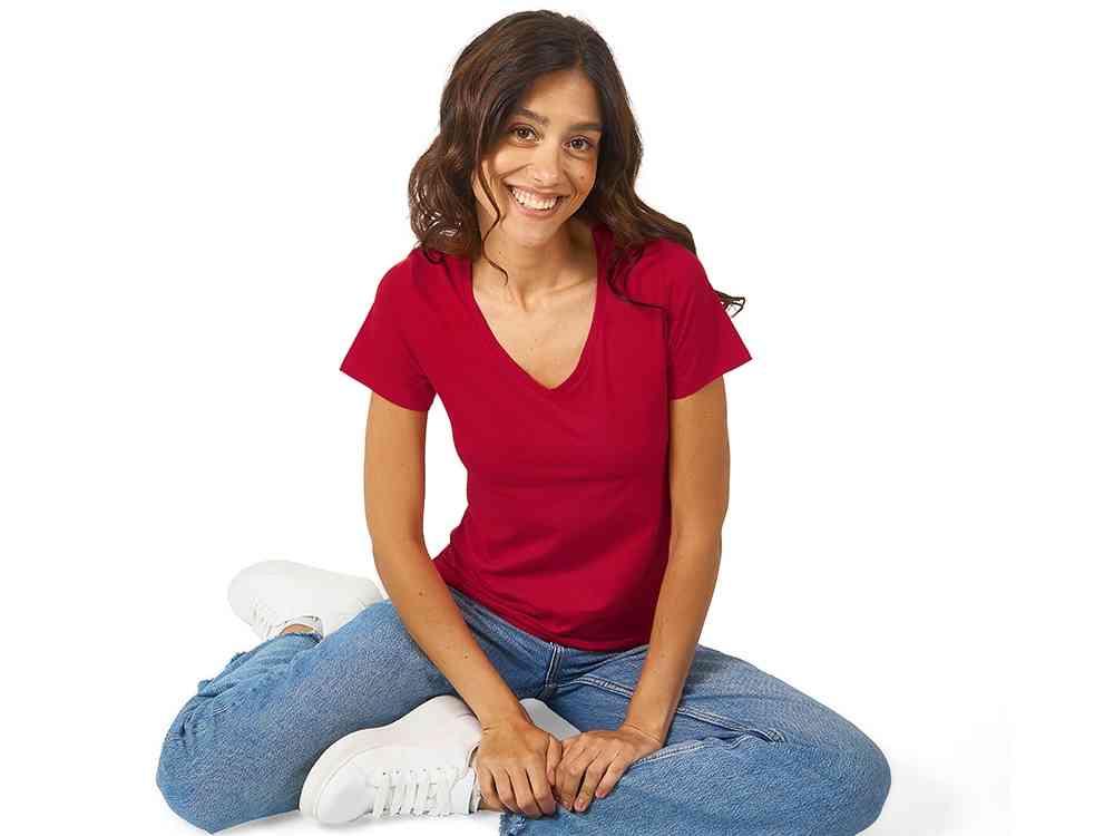 Футболка Heavy Super Club женская с V-образным вырезом - 2