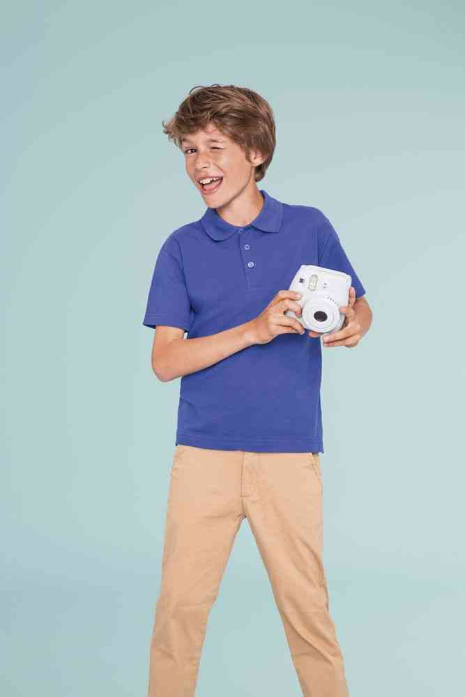 Рубашка поло детская Summer II Kids 170, ярко-синяя - 5