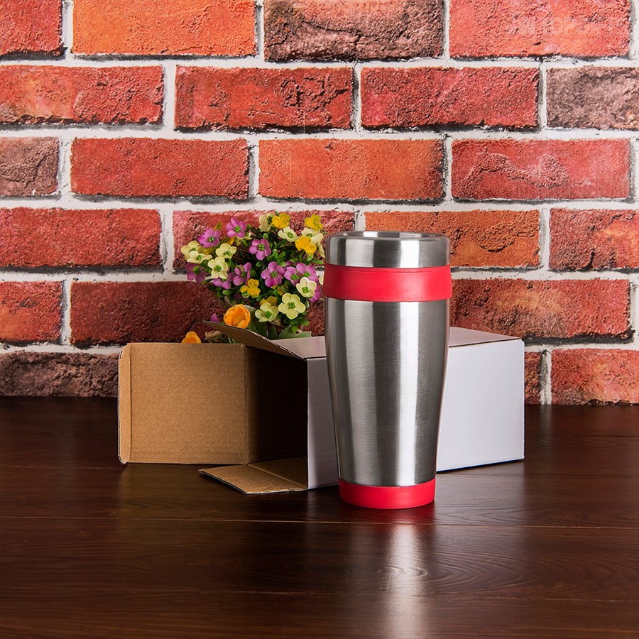 Термокружка  дорожная с крышкой "Хит". 450 мл - 3