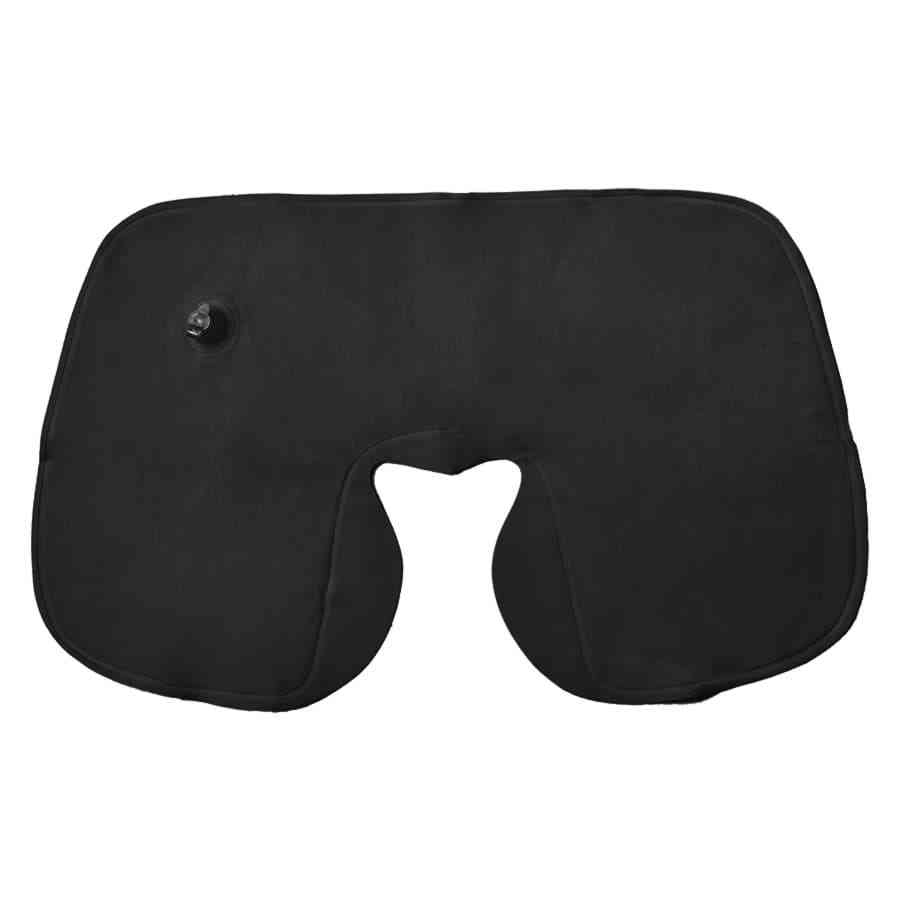 Подушка надувная дорожная в футляре; черный; 43,5 х 27,5 см; твил - 3