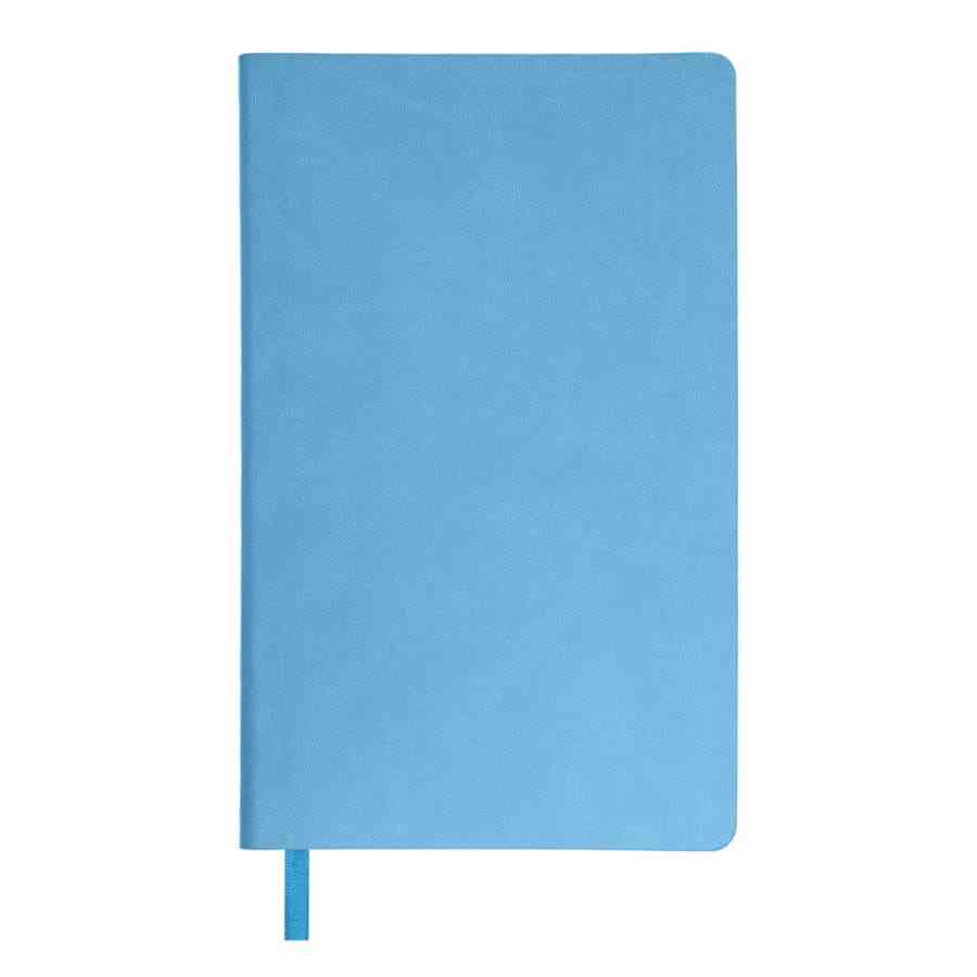 Бизнес-блокнот "Funky" А5, голубой,  зеленый форзац, мягкая обложка, в линейку - 2