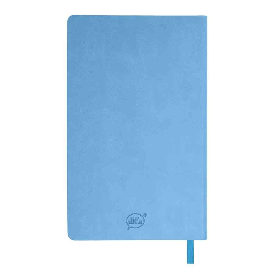 Бизнес-блокнот "Funky" А5, голубой,  зеленый форзац, мягкая обложка, в линейку - 3