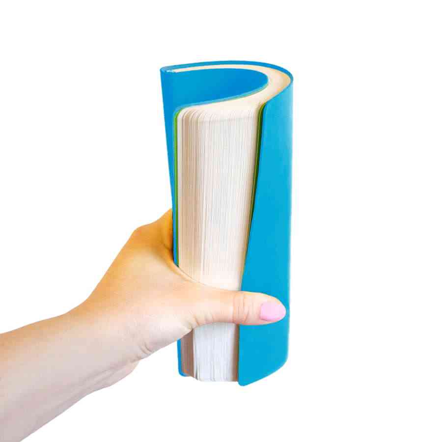 Бизнес-блокнот "Funky" А5, голубой,  зеленый форзац, мягкая обложка, в линейку - 7