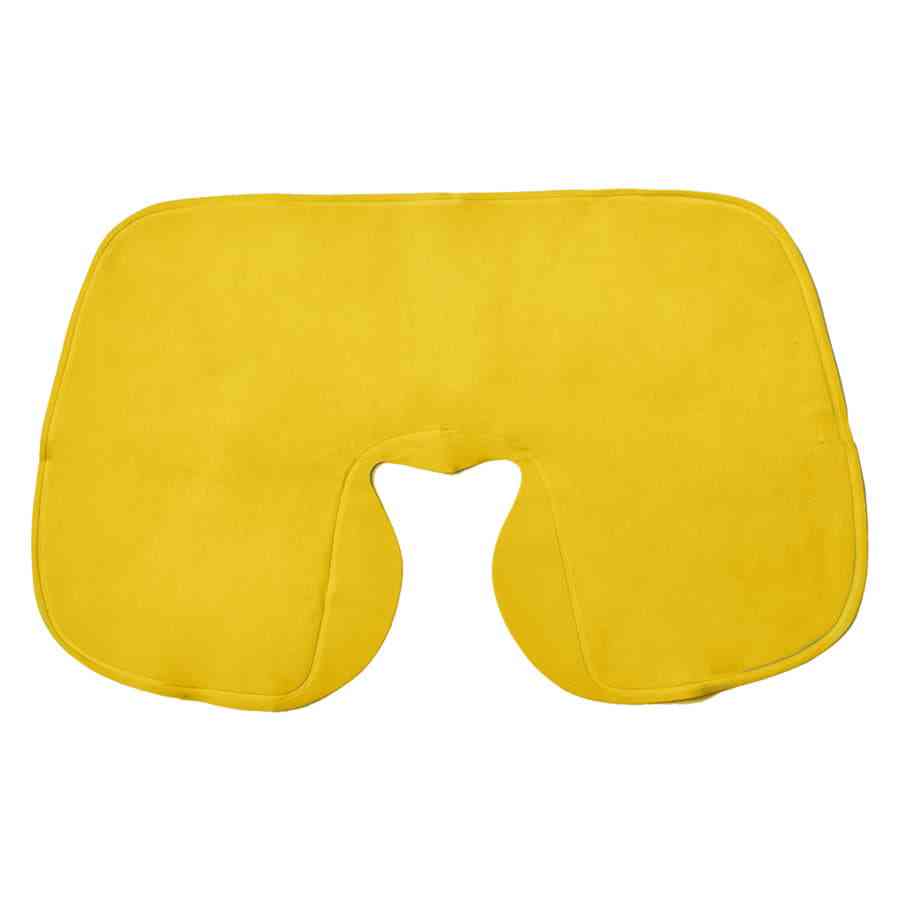 Подушка ROAD  надувная дорожная в футляре; желтый; 43,5х27,5 см; твил - 2