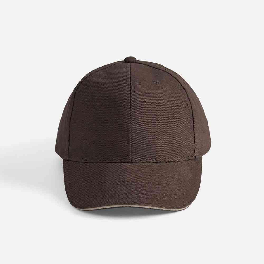 Бейсболка Buffalo, коричневая с бежевым - 3