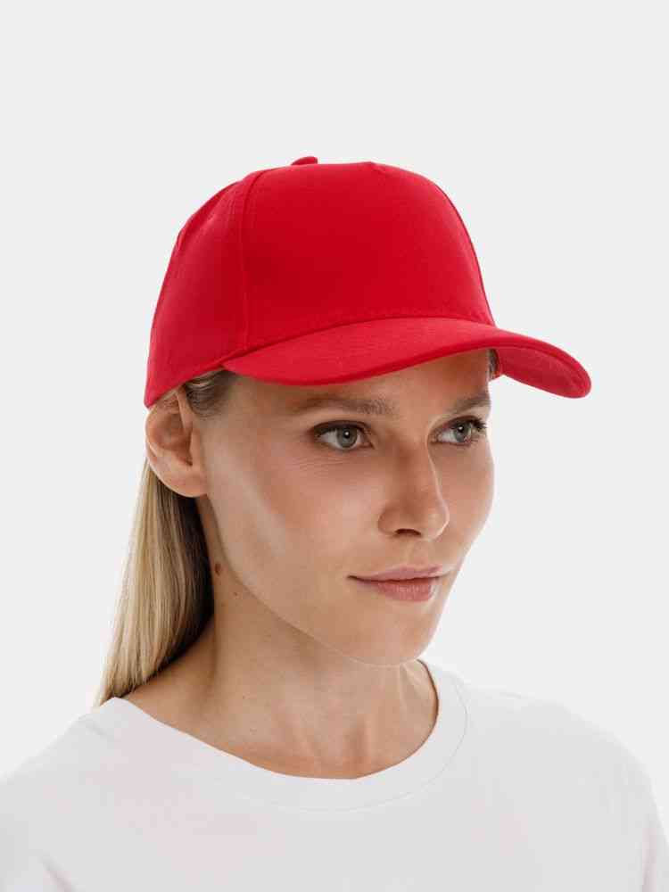 Бейсболка Long Beach, красная - 5