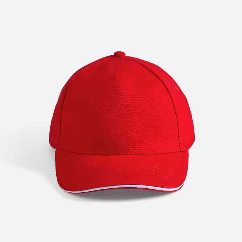 Бейсболка Long Beach, красная с белым - 3