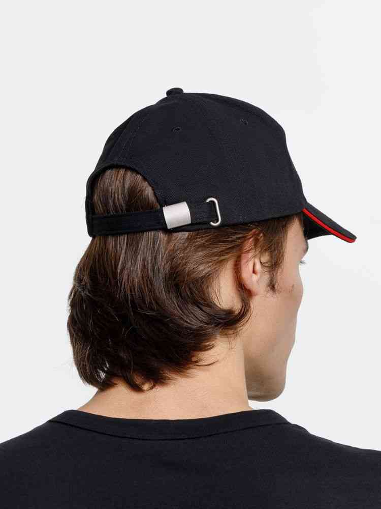 Бейсболка Long Beach, черная с красным - 9