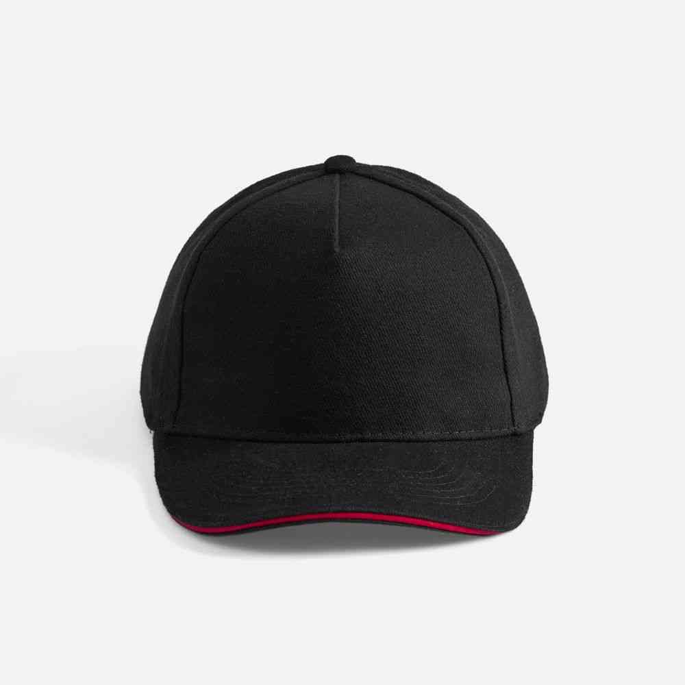 Бейсболка Long Beach, черная с красным - 3