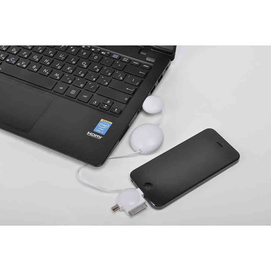 Кабель универсальный - ретракер "Multi",11х4,5x2см, пластик - 2