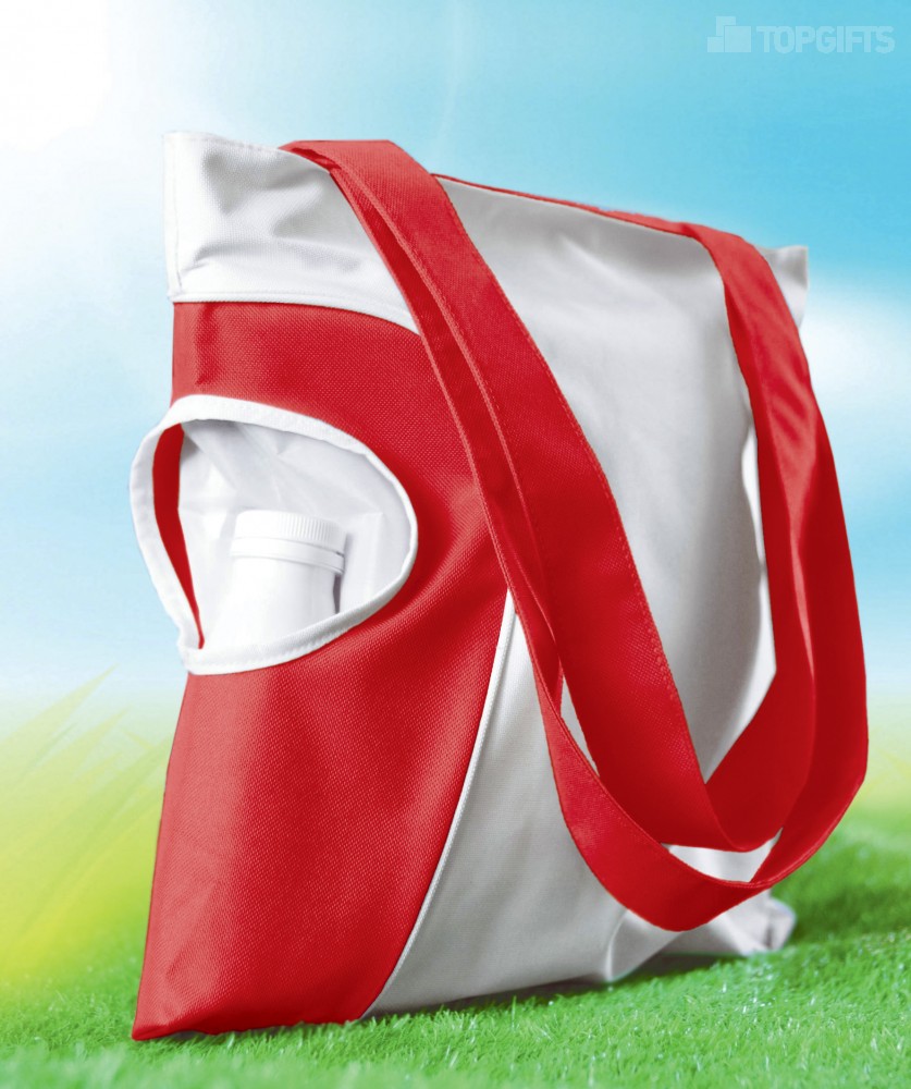 Сумка пляжная "Карибские острова", красная/белая# - 5